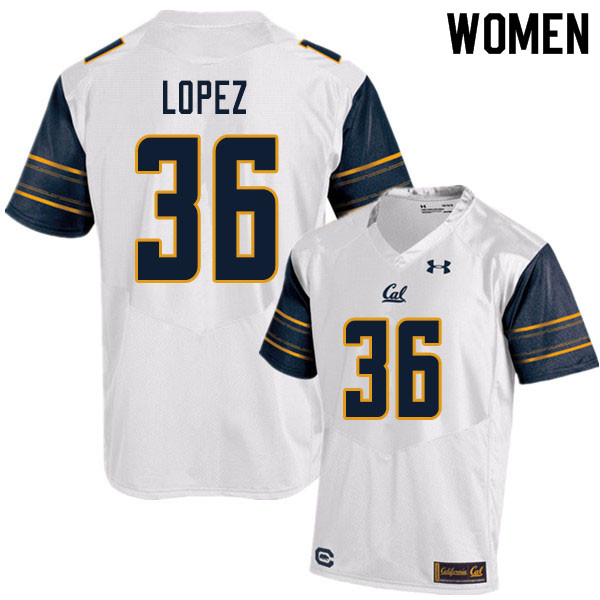 Women #36 Nick Lopez Cal Bears UA College Football Jerseys Sale-White
